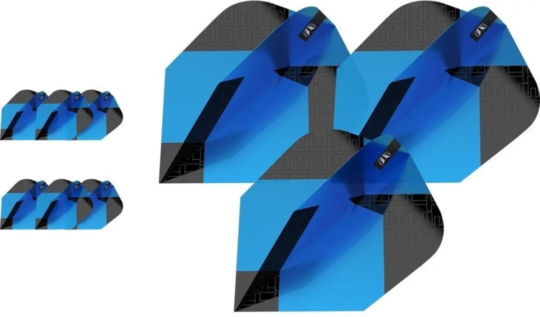 Target Tag 3 Set Dart Flights - Zwart/Blauw