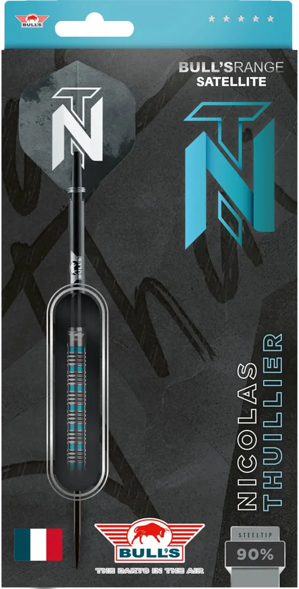 Bull's Nicolas Thuillier 90% Dartpijlen 21g - 3 Stuks - Babyblauw