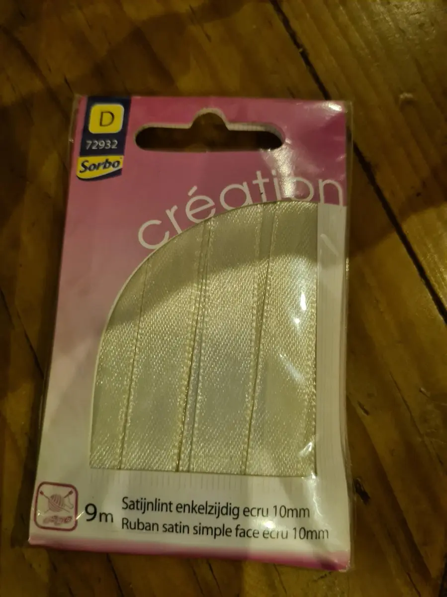 Sorbo Satinlint 10mm - 9m - Ecru