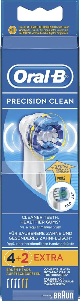Oral-B Precision Clean Opzetborstels - 6 Stuks - Wit
