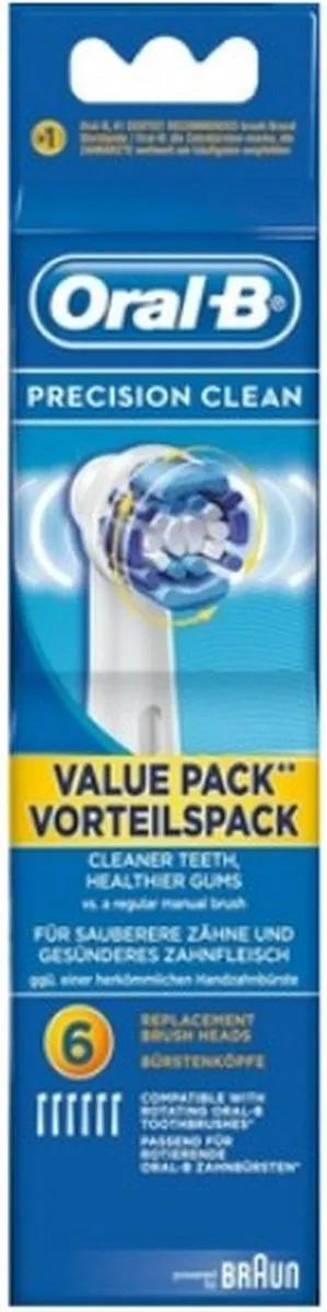 Oral-B Precision Clean Opzetborstels - 6 Stuks - Wit