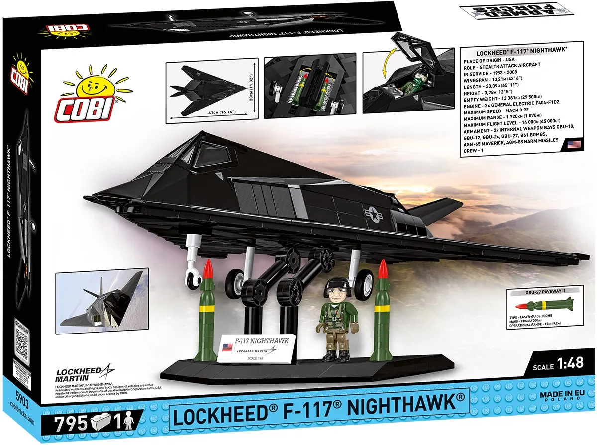 Cobi 5903 F-117 Nighthawk - 795 Stukken - Zwart