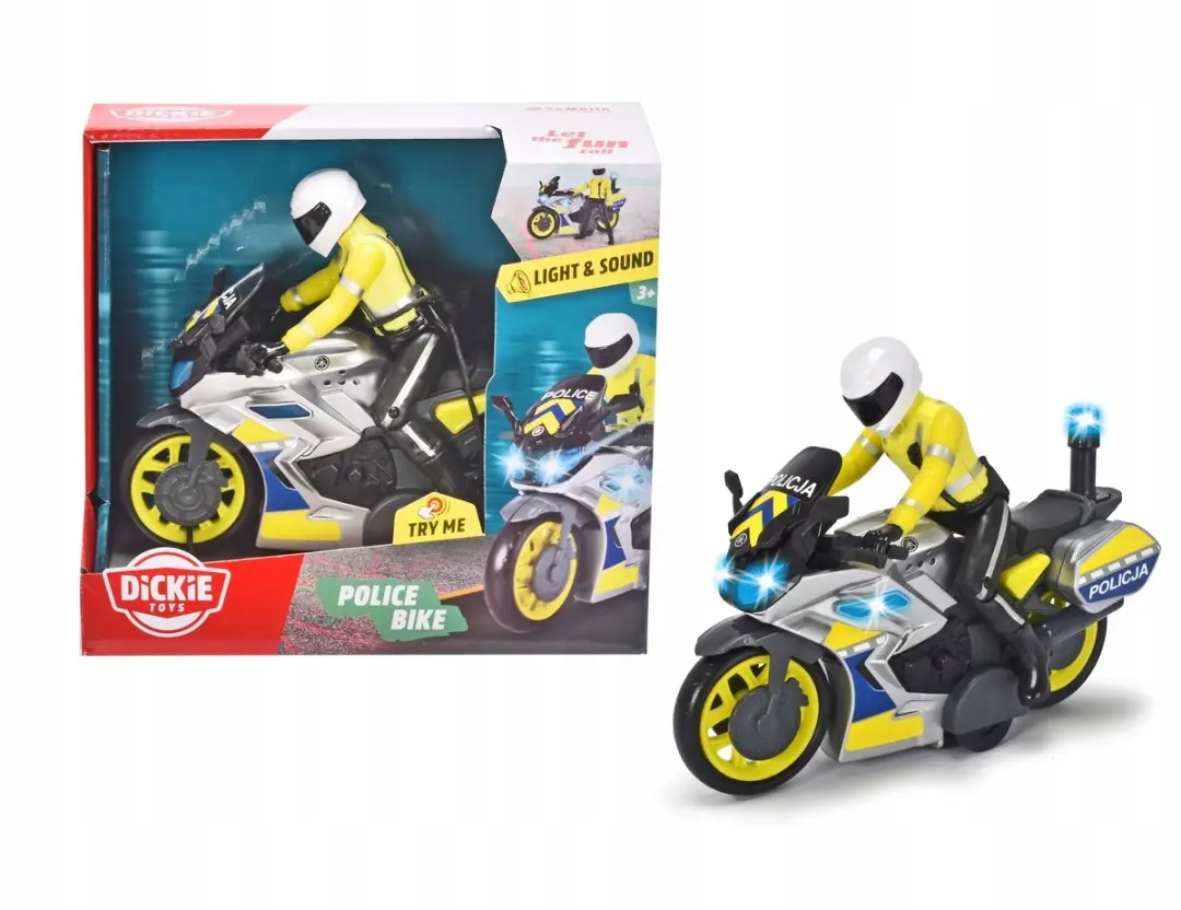 Dickie Politie Motor 203713005 - Licht & Geluid - 17cm