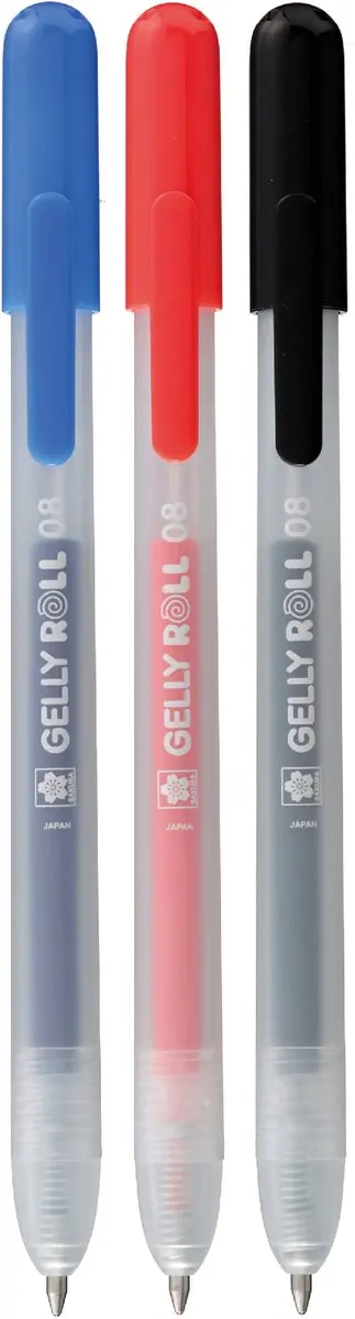Sakura Gelly Roll Retractable Classic Set 3 - Rood/Blauw/Zwart