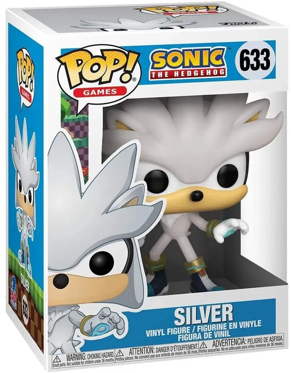 Funko POP! Games Sonic Silver the Hedgehog FUN51965 - Vinyl Figuur 9cm - afbeelding 6 van 6