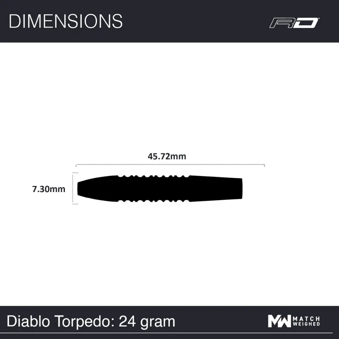 Winmau Diablo Torpedo Dartpijlen 3 Stuks
