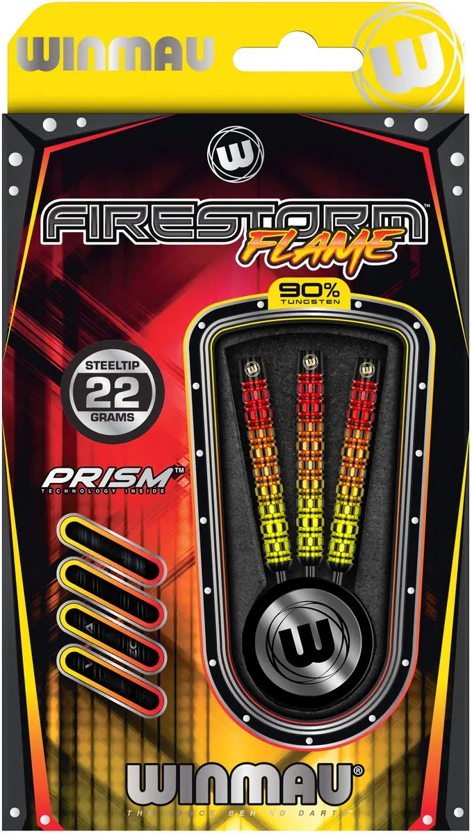 Winmau Firestorm Flame Straight 90% Dartpijlen - 3 Stuks - afbeelding 6 van 6