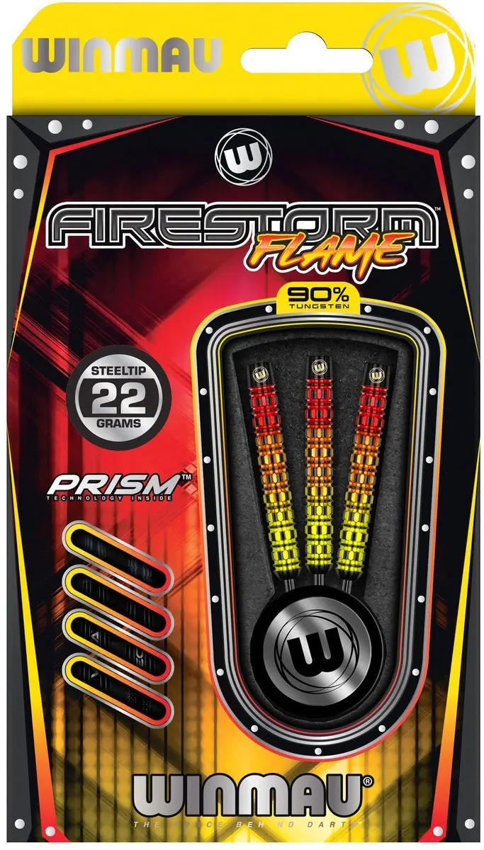 Winmau Firestorm Flame Straight 90% Dartpijlen - 3 Stuks