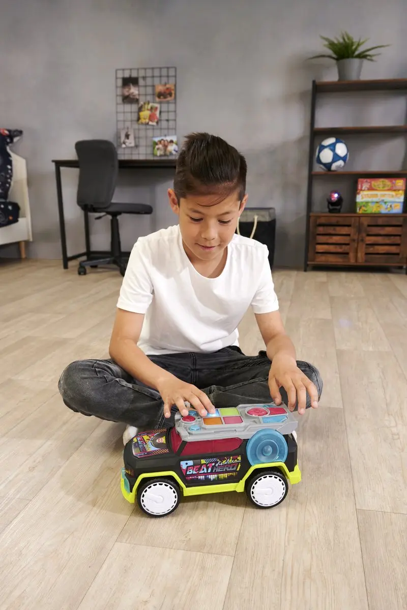 Dickie Beat Hero Auto 33cm - Zwart/Paars/Blauw/Geel - afbeelding 6 van 6