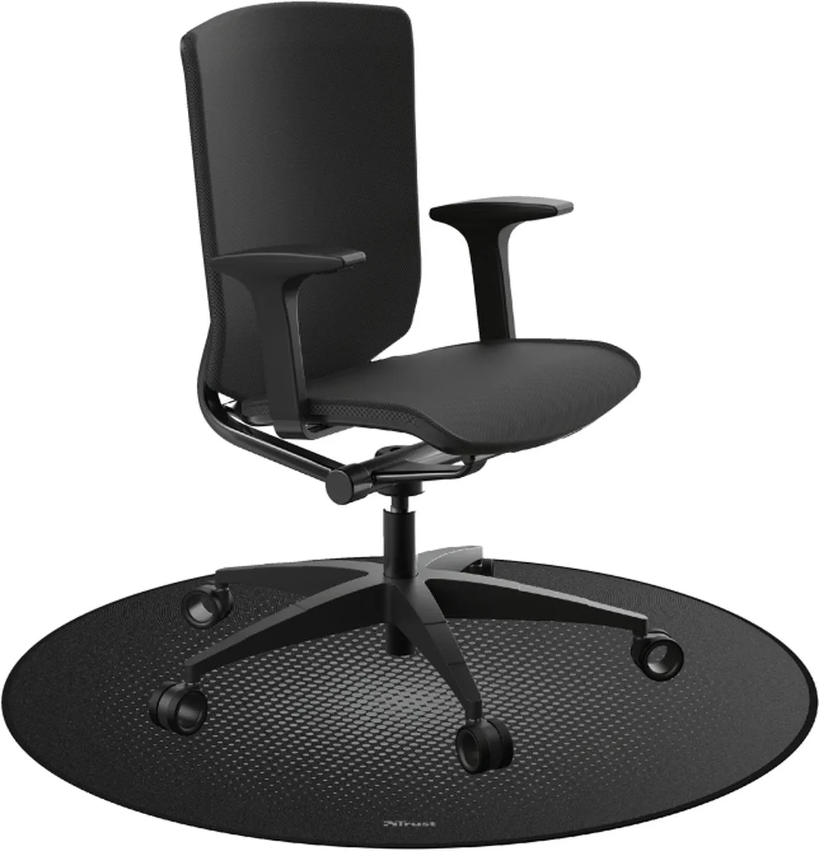 Trust Mika Ronde Vloermat 117cm - Zwart