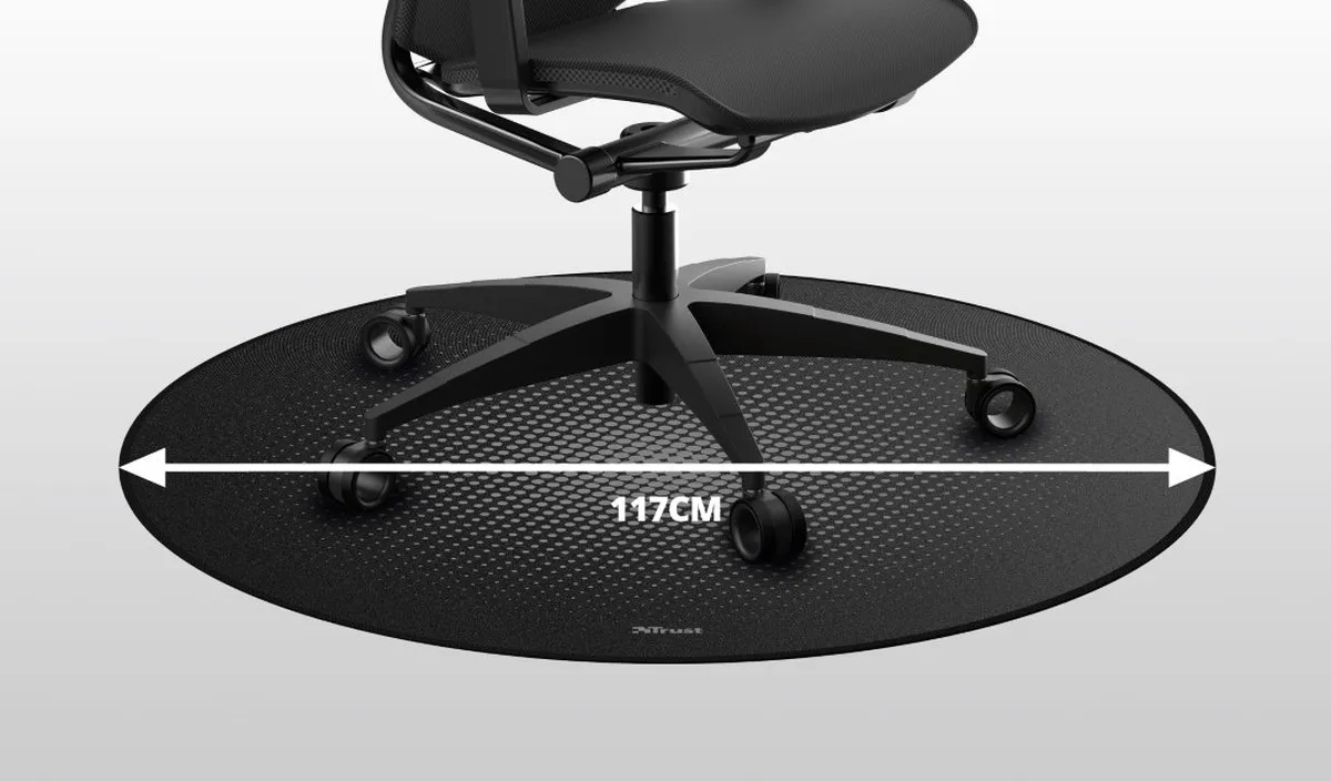 Trust Mika Ronde Vloermat 117cm - Zwart