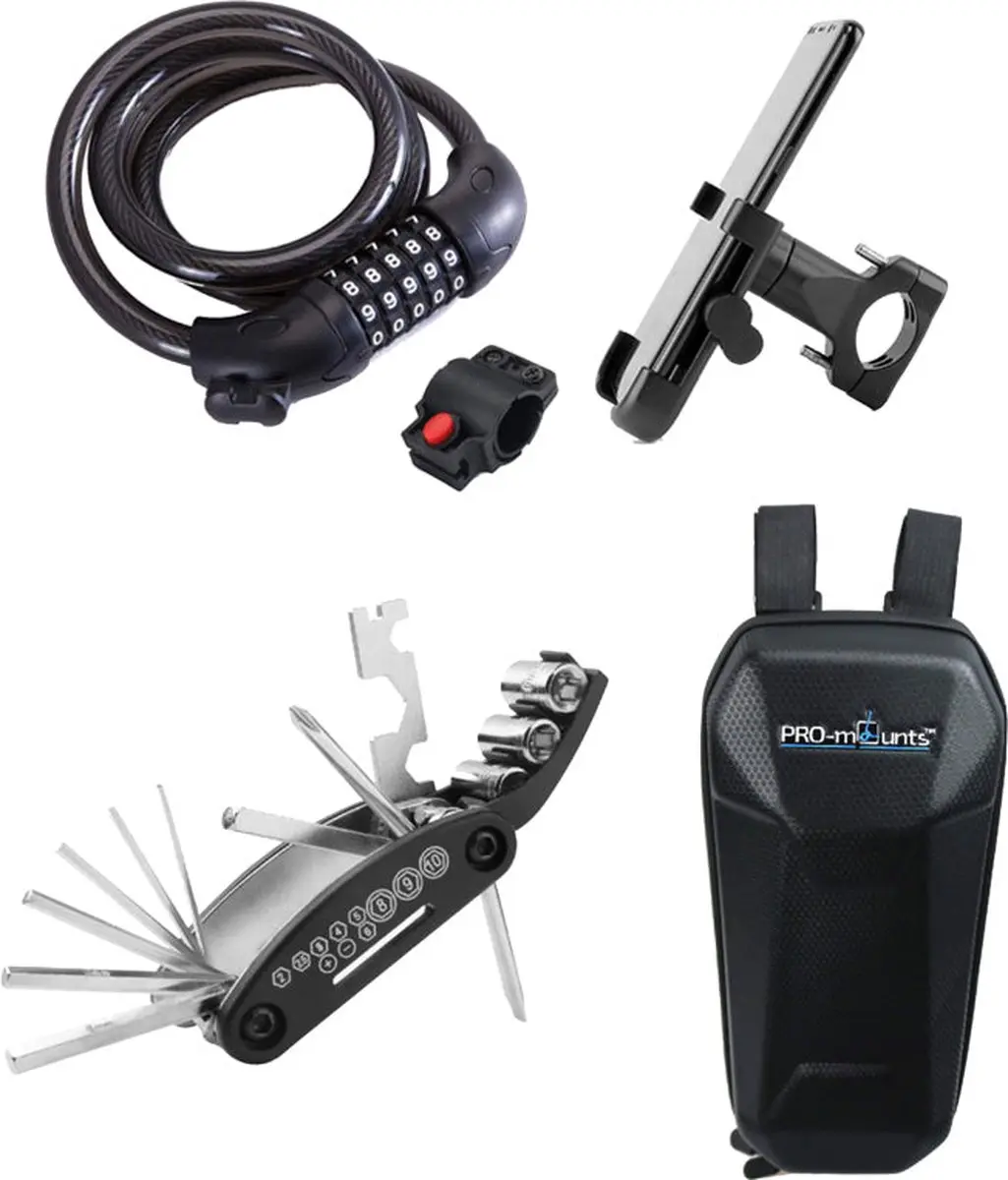 PRO-MOUNTS E-Step Accessoires Kit PRO2223KT - 4 Stuks - Zwart