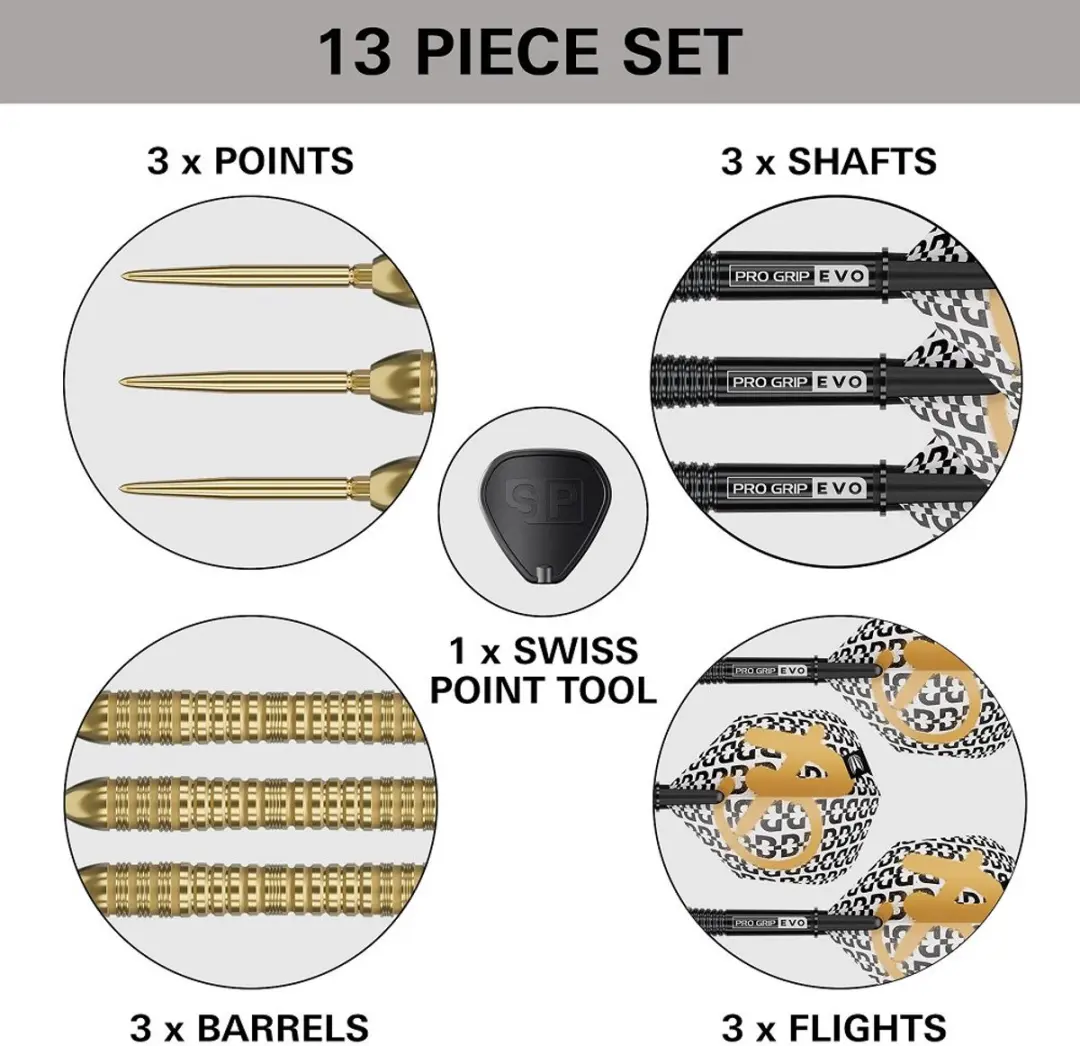 Target Bolide Envy 04 Swiss Point Dartpijlen - 3 Stuks - Goud