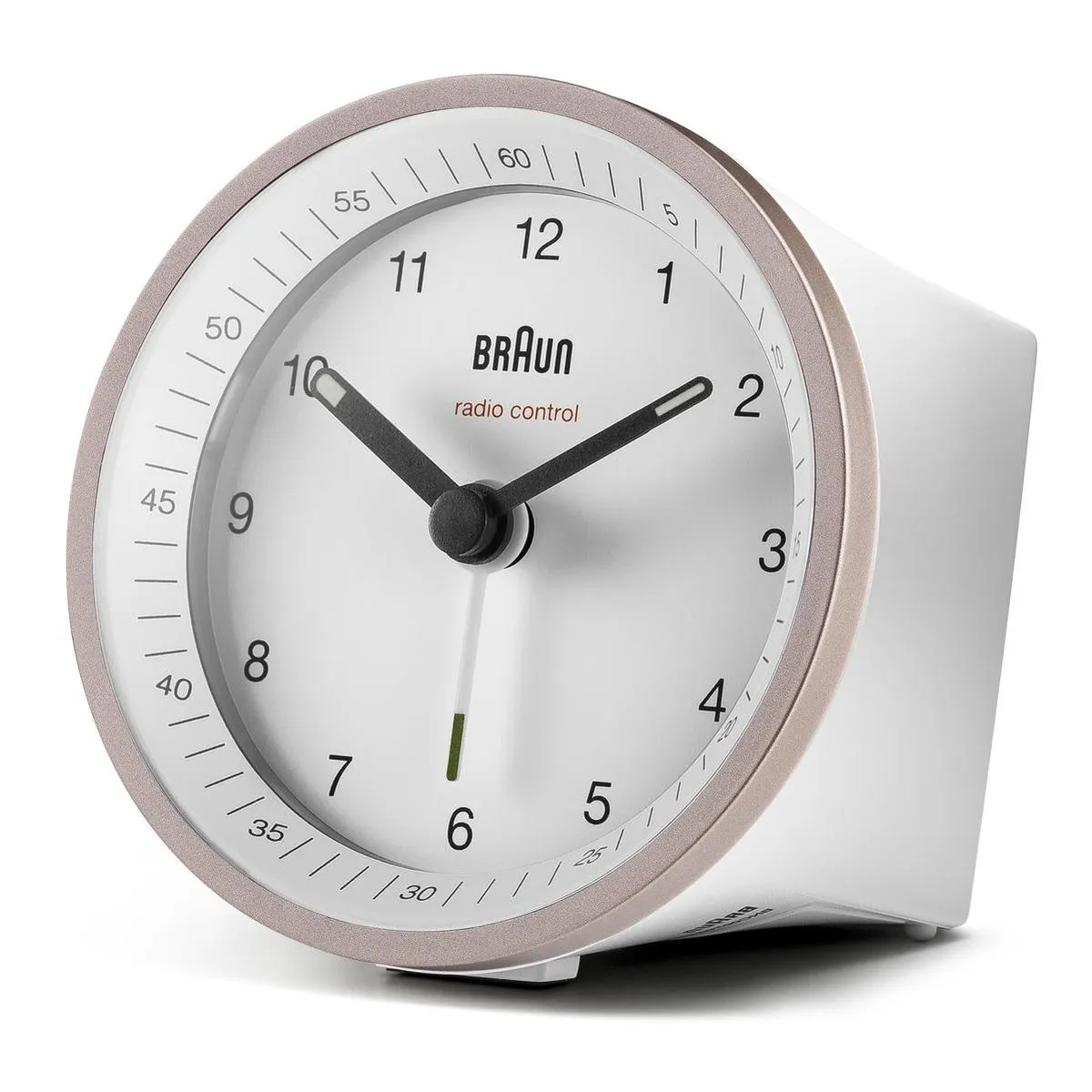 Braun BC07PW-DCF Wekker - Analoog Radiogestuurd 8cm - Wit Roze
