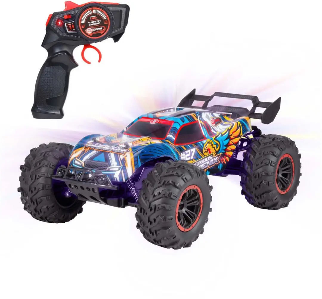 Dickie Toys Rc Furious Phoenix Racewagen 201108003 - Blauw/Oranje/Zwart - afbeelding 6 van 6