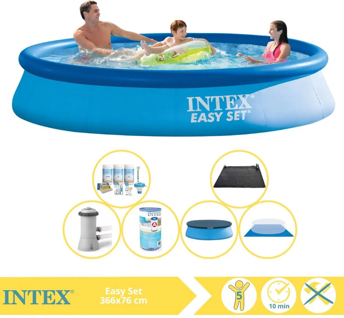 Intex Easy Set 28132GN Opblaaszwembad 366x76cm