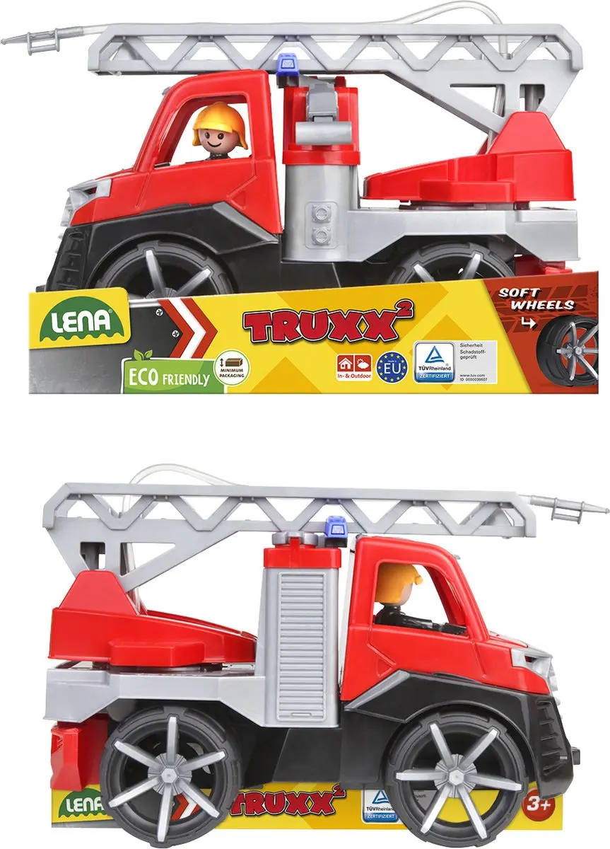 Lena TRUXX Brandweerwagen SM04535 - 28cm - Multikleur