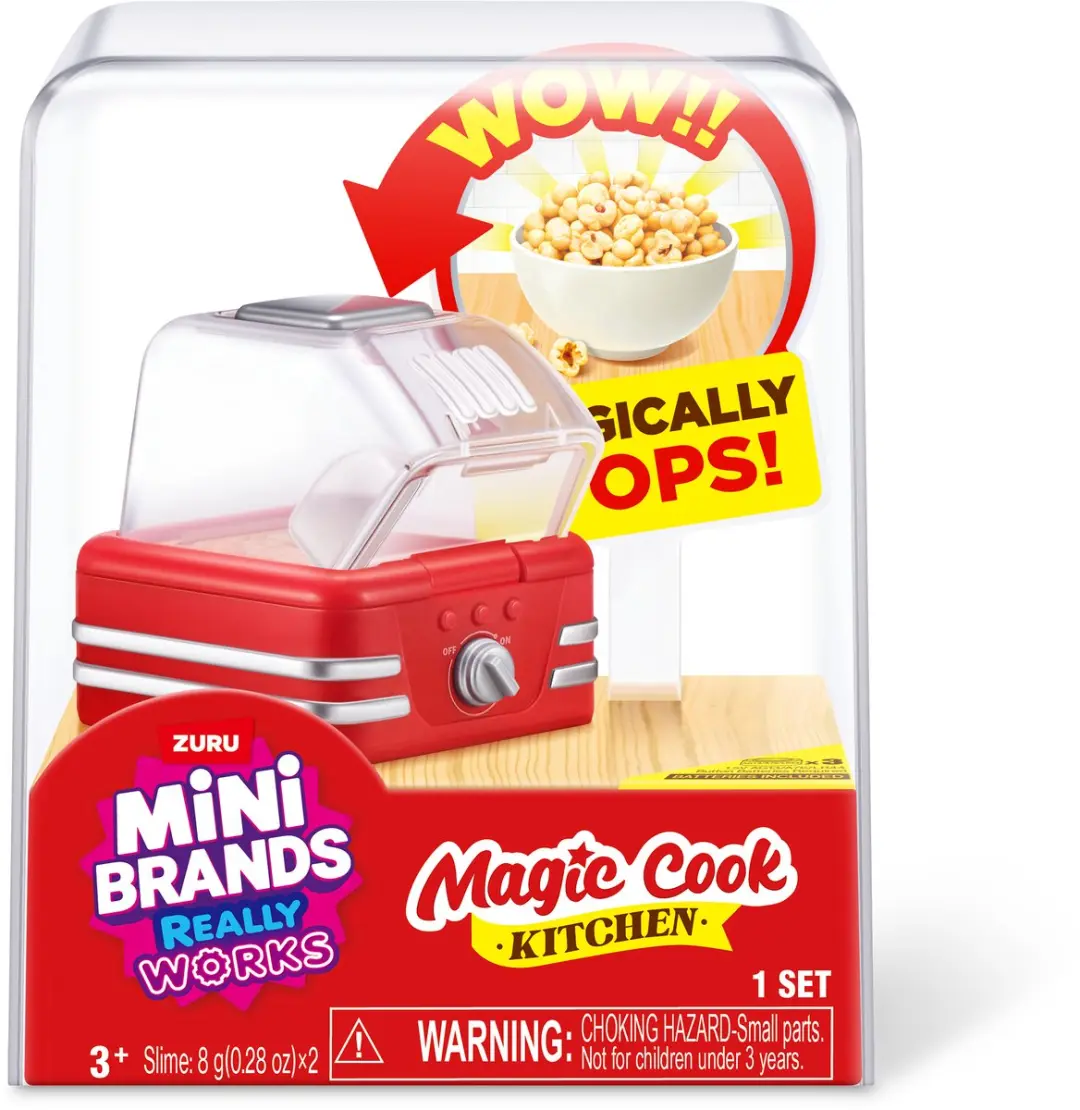 ZURU Mini Brands Magic Cook Kitchen Capsule Popcorn Machine 77789H-US