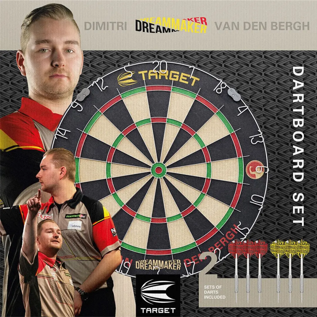 Target Darts Afrikaans Sisal Dartbord Set - 58cm - 6x Messing Pijlen 17g