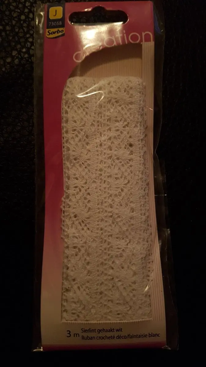 Sorbo Sierlint Gehaakt Wit 3m