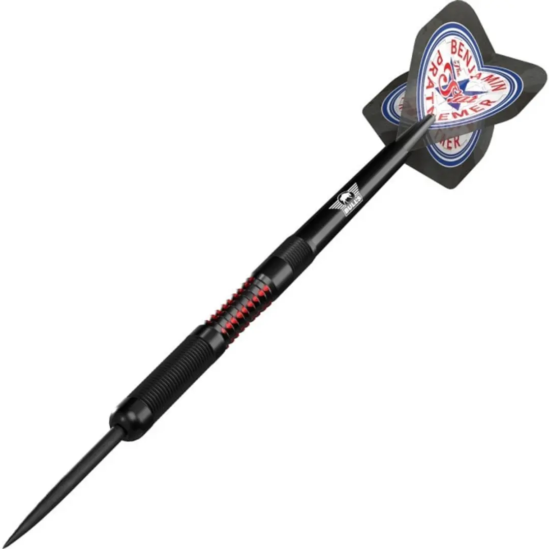 Bull's Benjamin Pratnemer 90% Dartpijlen - 3 Stuks - Rood/Zwart