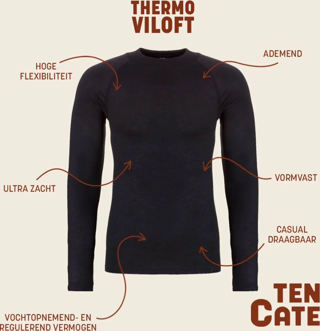 Ten Cate B30246-0151 Thermo Shirt V-Neck Longsleeve - S - Snow White