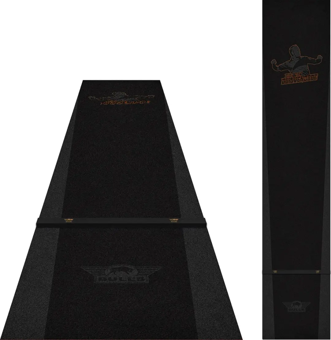 Bull's Dartmat Dirk van Duijvenbode 300x60cm - Inclusief Oche - Zwart/Grijs