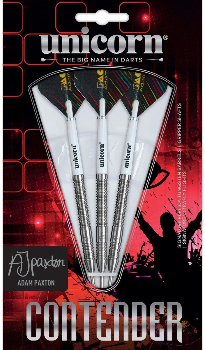 Unicorn Adam Paxton 90% Dartpijlen - 3 Stuks - Zilver