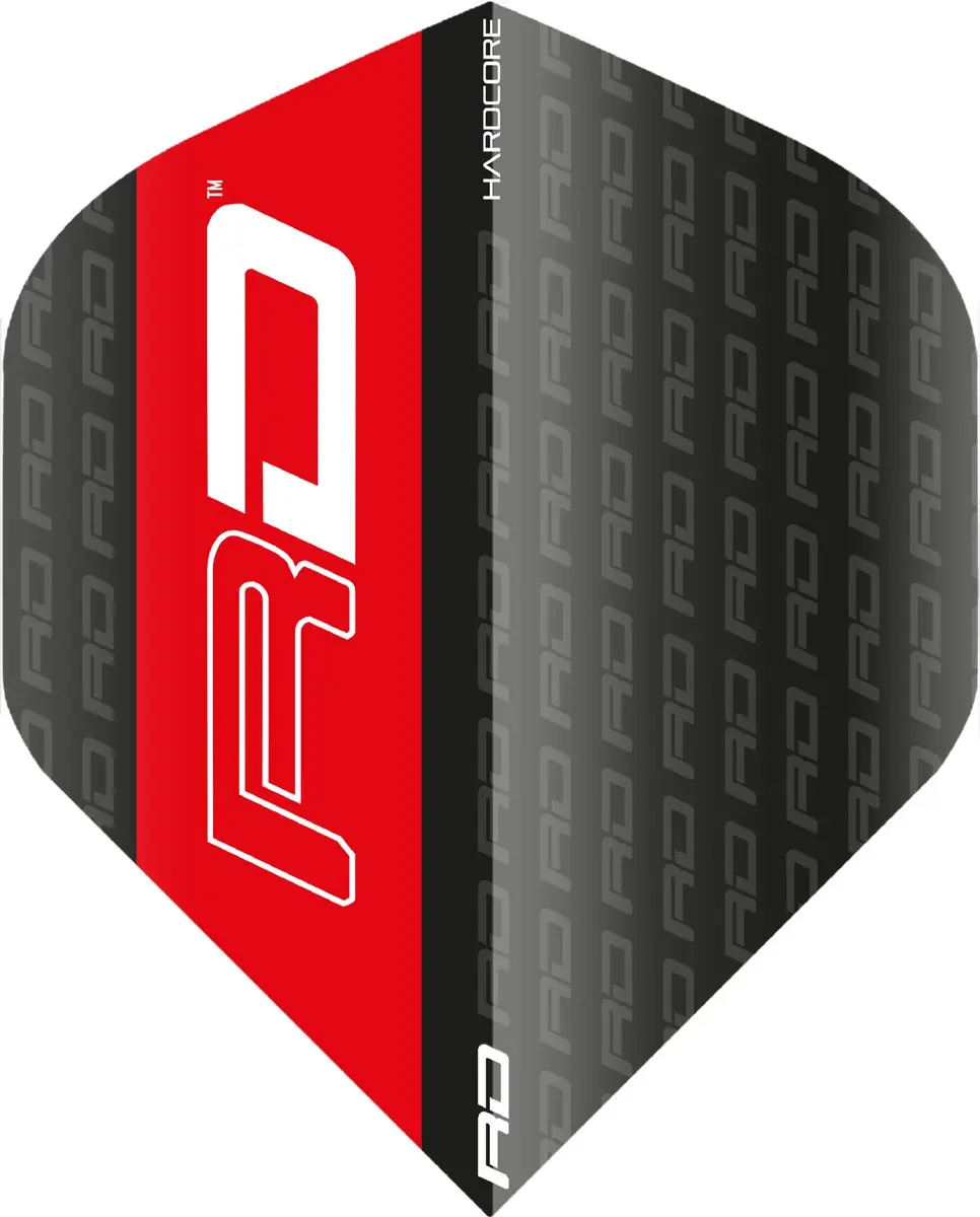 Red Dragon Hardcore XT TF6429 Dart Flights - 3 Stuks - Rood/Zwart