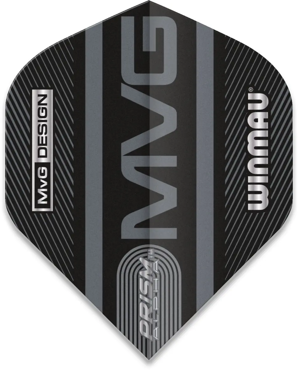 Winmau Prism Alpha Black MVG Dart Flights - 3 Stuks