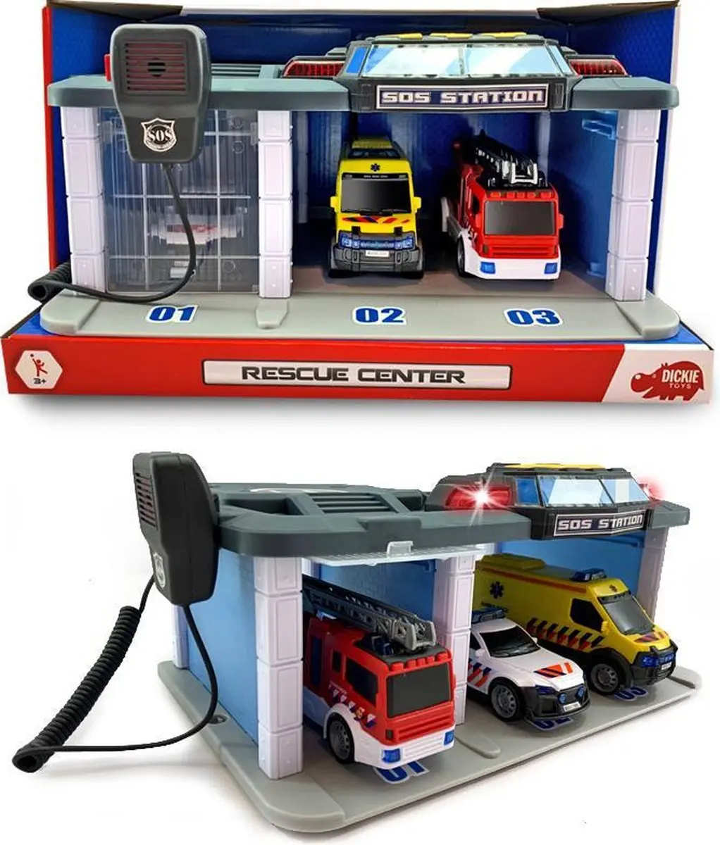 Dickie Toys SOS Rescue Center Speelgoedgarage