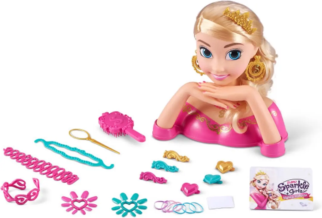 Zuru Sparkle Girlz Styling Head 10025 - Kaphoofd - Multicolor - 13 Accessoires - afbeelding 6 van 6