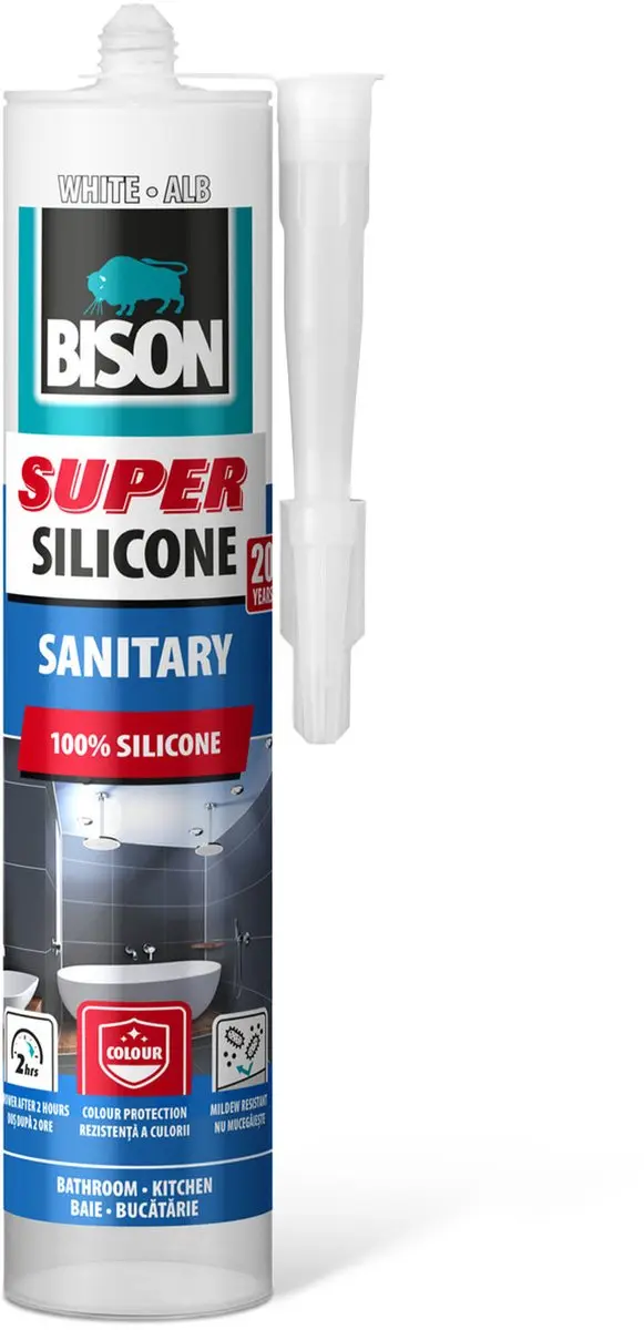 Bison Super Sanitair Siliconenkit Wit 280ml