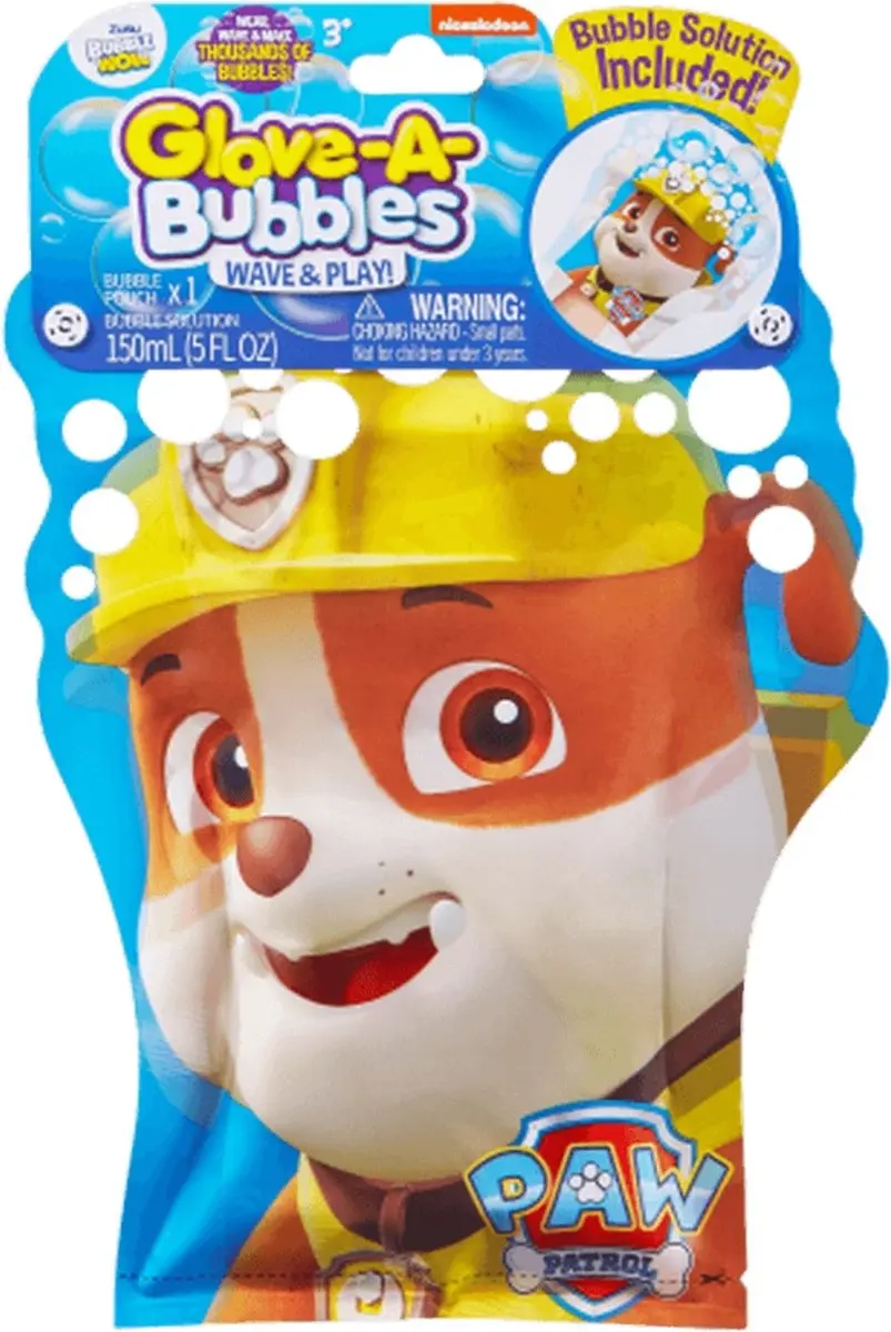 ZURU Paw Patrol Rubble Bellenblaas Handschoen - Multicolor