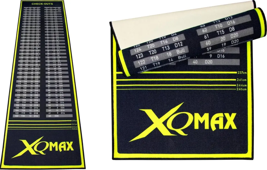 XQMax Dartmat Checkout Groen 285x60cm