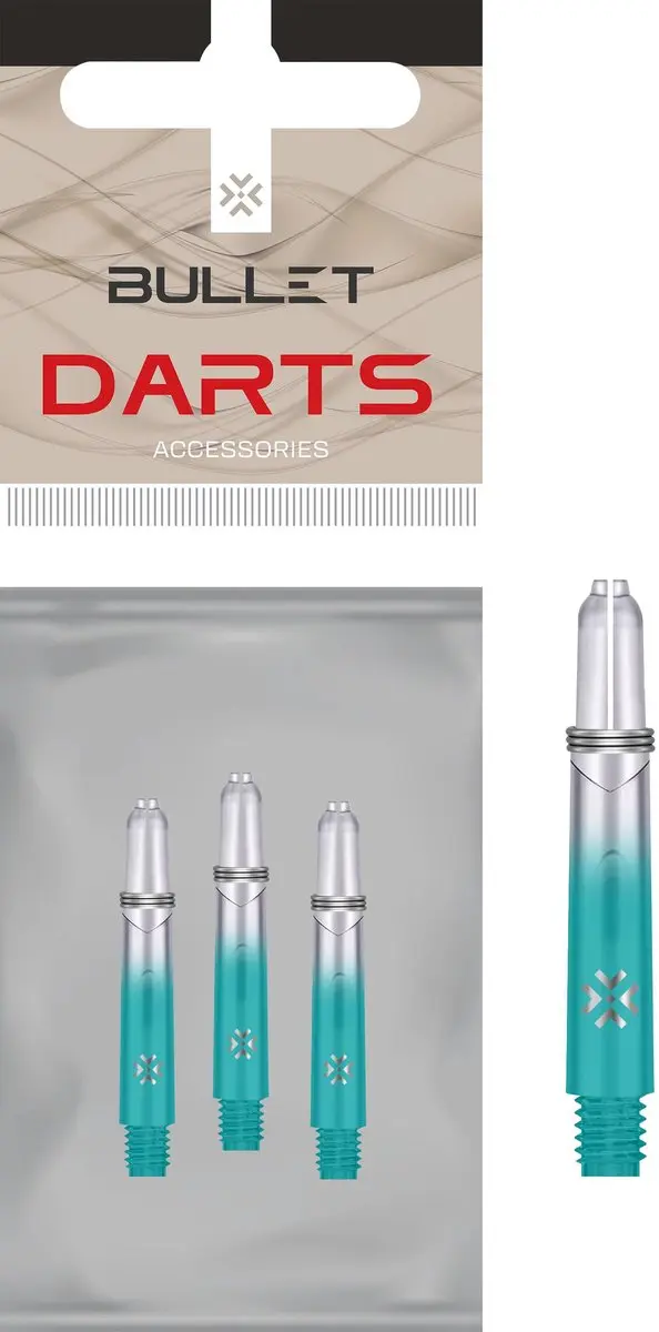 Bullet Shafts 35mm Blauw - 3 Stuks