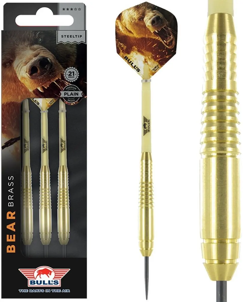 Bull's Bear Brass Dartpijlen 21g - 3 Stuks - Goud