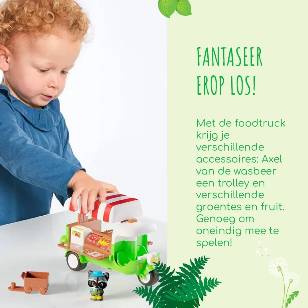 Klorofil De Food Truck Speelset 700218 - Interactief Speelgoed - Raccoon Figuur