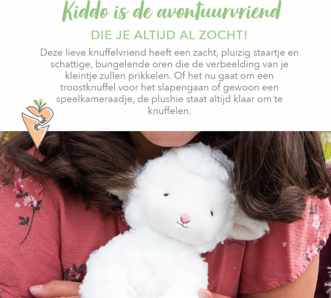 Bunnies By The Bay Kiddo Lammetje Knuffel 33cm - Wit