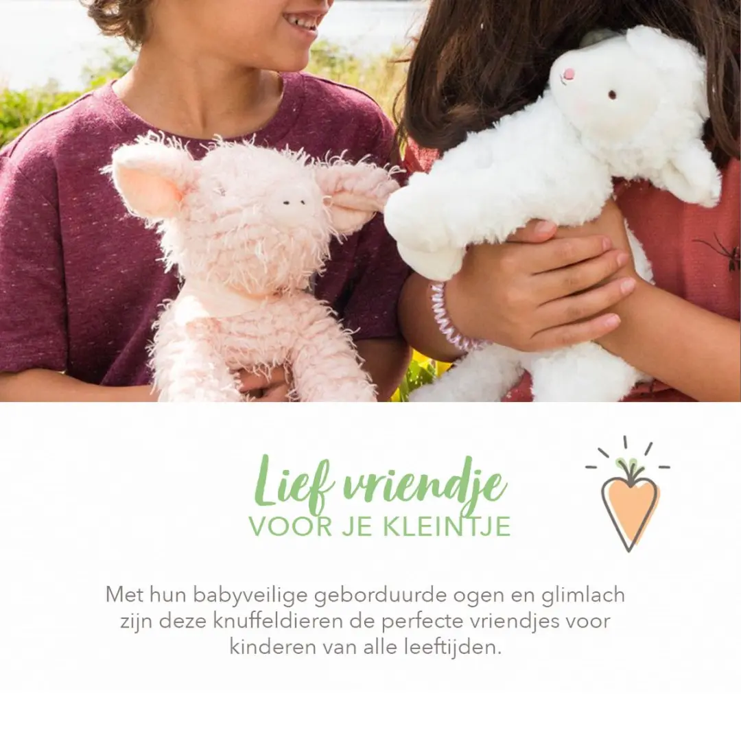 Bunnies By The Bay Kiddo Lammetje Knuffel 33cm - Wit