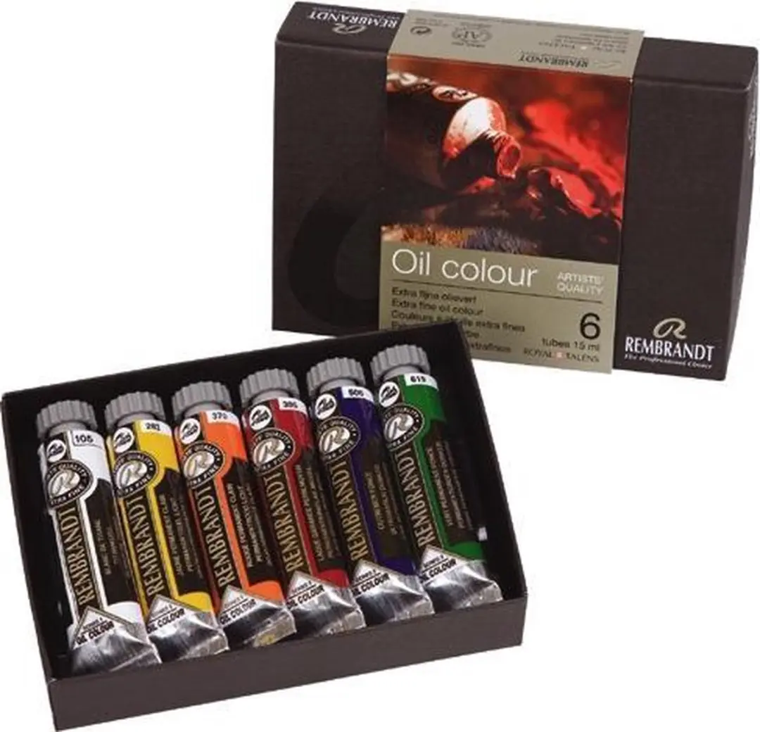 Rembrandt Oilverf Set 6 Kleuren 15ml - Assorti