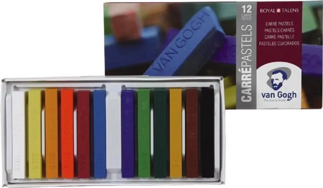 Van Gogh Carré Pastelkrijt 12 Kleuren - Assorti