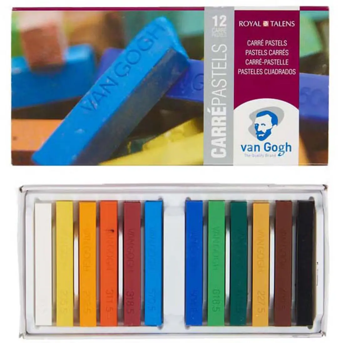 Van Gogh Carré Pastelkrijt 12 Kleuren - Assorti