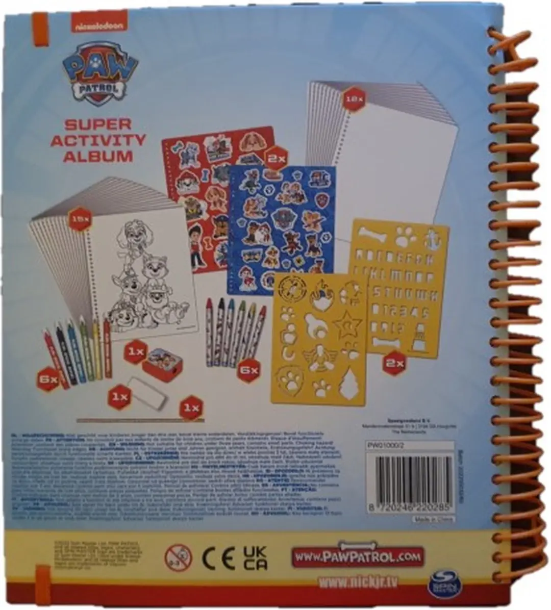 PAW Patrol Creatief Album - 30 Pagina's - Blauw/Oranje - 16 Stuks