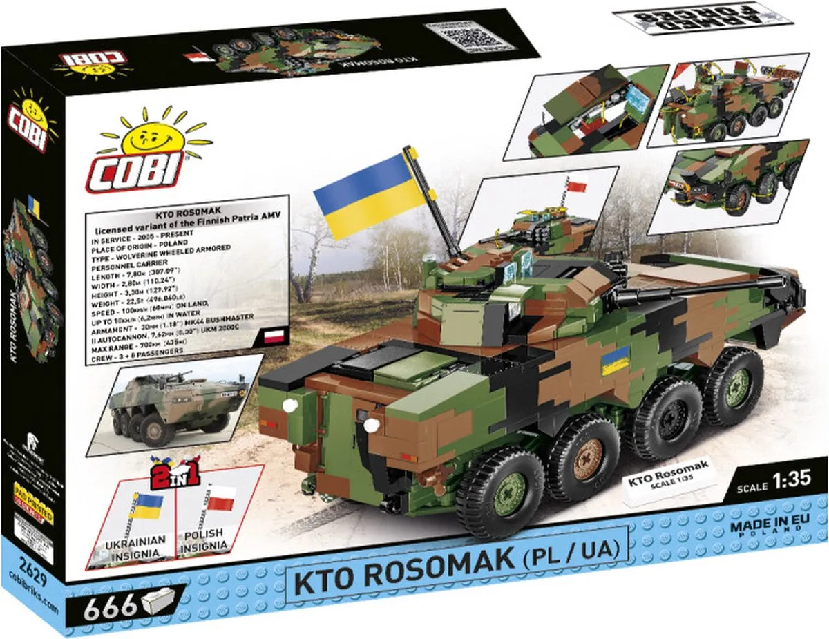 Cobi KTO Rosomak 2in1 COBI-2629 - 666 Onderdelen - Meerkleurig