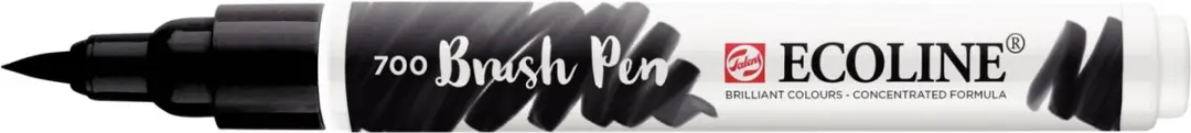Ecoline Brushpen Zwart - 700 Talens