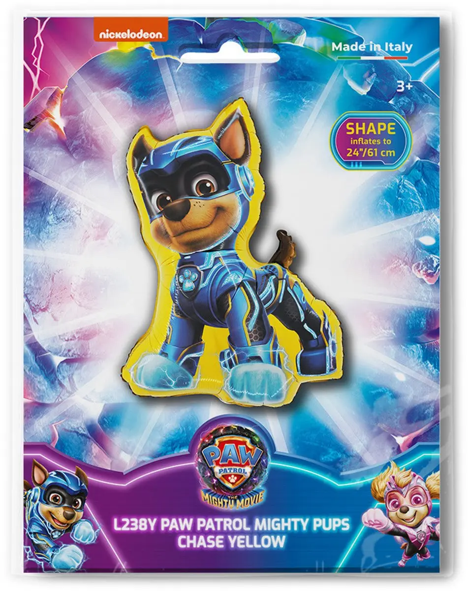 PAW Patrol Chase Gele Folieballon 61cm