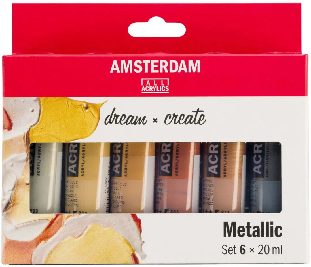 Amsterdam Standard Series Acrylverf Metallic Set - 6x20ml - Assorti