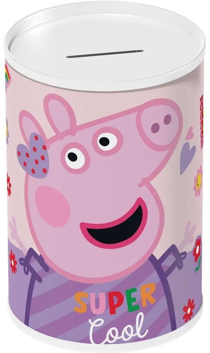 Peppa Pig Metalen Spaarpot 10x15cm