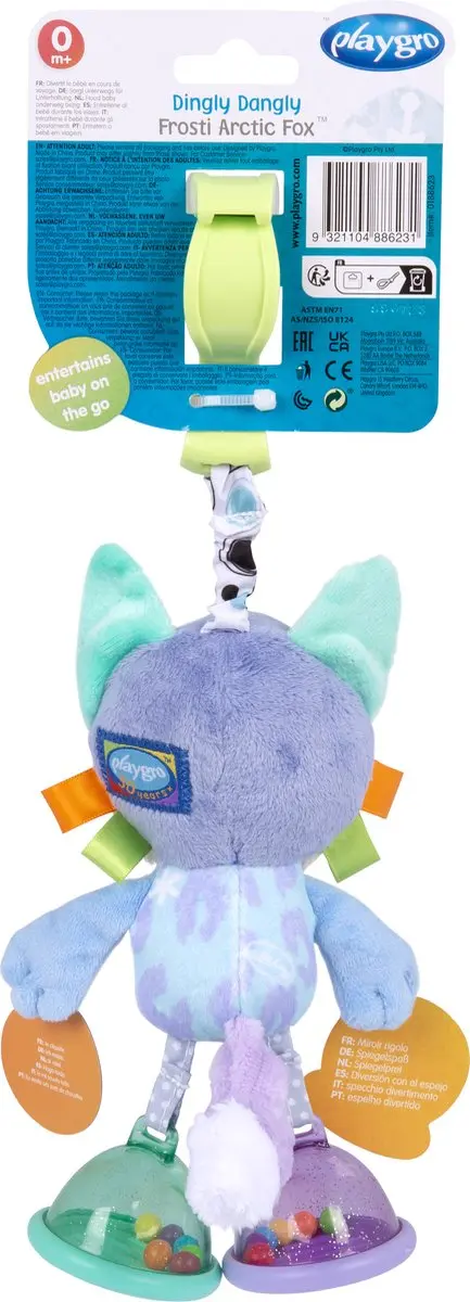 Playgro Dingly Dangly Frosti Arctic Fox Hangspeeltje - Paars